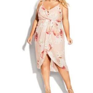 City Chic Powder Floral Dress